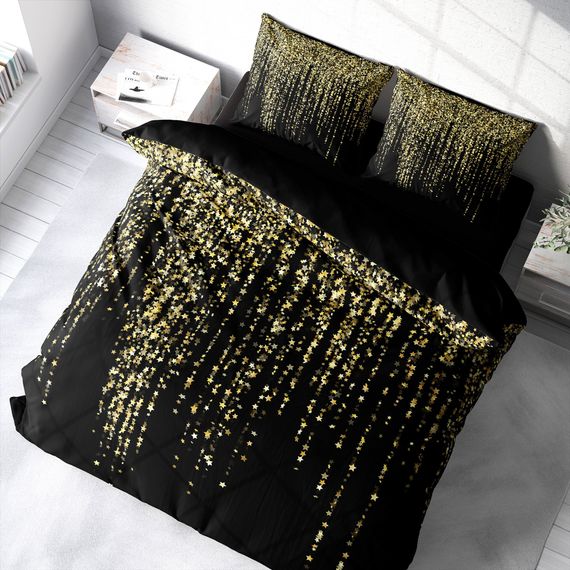 Комплект постільної білизни MonoHome "Зоряна Ніч" 3D, двоспальний, бавовняний сатин, цифровий друк, 200x220 см, якість та комфорт для сну - фото 1