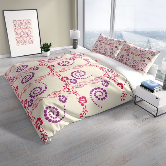 Набір постільної білизни Cattleya Hypnosis 3D з бавовняного сатину, двоспальний, яскравий цифровий друк, м'яка текстура, антикорозійний, 200x220 см - фото 1