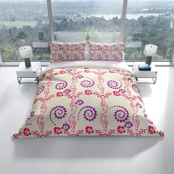 Набір постільної білизни Cattleya Hypnosis 3D з бавовняного сатину, двоспальний, яскравий цифровий друк, м'яка текстура, антикорозійний, 200x220 см - фото 2