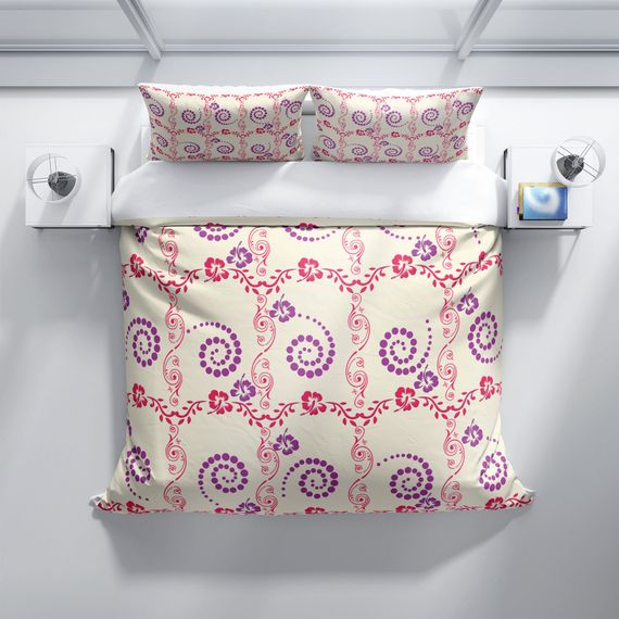 Набір постільної білизни Cattleya Hypnosis 3D з бавовняного сатину, двоспальний, яскравий цифровий друк, м'яка текстура, антикорозійний, 200x220 см - фото 3