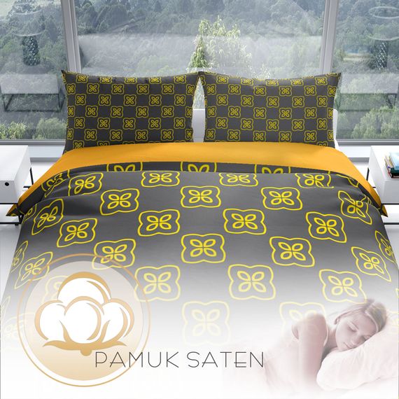 طقم غطاء لحاف مزدوج ساتان قطني ثلاثي الأبعاد من Cattleya Mosaic - صورة 4