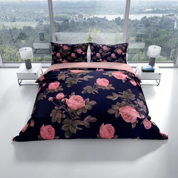 طقم غطاء لحاف مزدوج من الساتان القطني ثلاثي الأبعاد من كاتليا نوبل - صورة 2