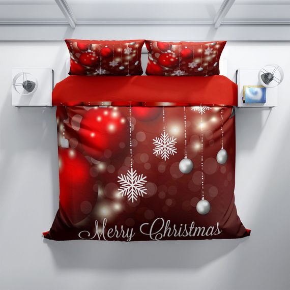 Комплект постільної білизни PerlaSera NY Flake 3D з бавовняного сатину для двоспального ліжка, 200x220 см, яскраві кольори та висока якість - фото 3