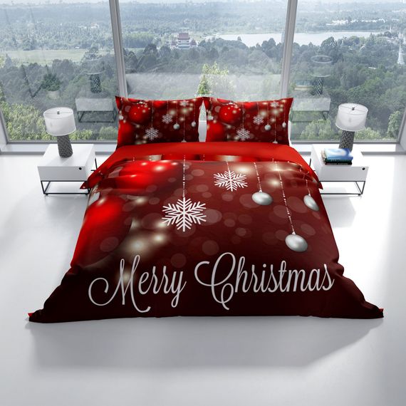 Комплект постільної білизни PerlaSera NY Flake 3D з бавовняного сатину для двоспального ліжка, 200x220 см, яскраві кольори та висока якість - фото 2