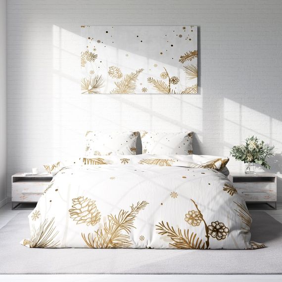 Комплект постельного белья Monohome Soft 3D из органического хлопка, 200x220 см, с цифровым принтом и высоким качеством материалов - фото 3