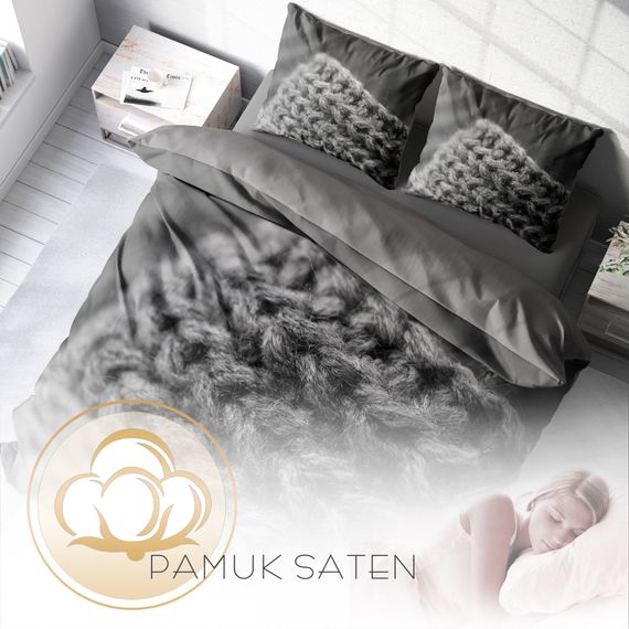 Monohome Knit2 3D Cotton Satin Double Duvet Cover Set - photo 4