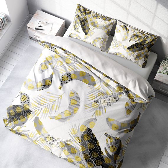 MonoHome Tropical Banana 3D Cotton Satin Double Duvet Cover Set - photo 1