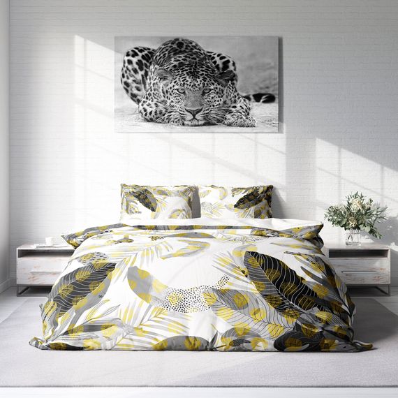 MonoHome Tropical Banana 3D Cotton Satin Double Duvet Cover Set - photo 3