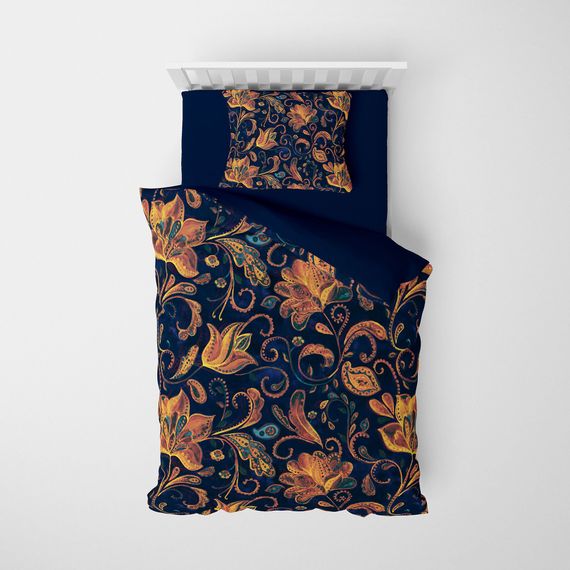 MonoHome Tapestry Flowers 3D Cotton Satin Single Duvet Cover Set - photo 2