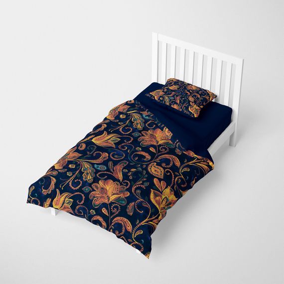 MonoHome Tapestry Flowers 3D Cotton Satin Single Duvet Cover Set - photo 3