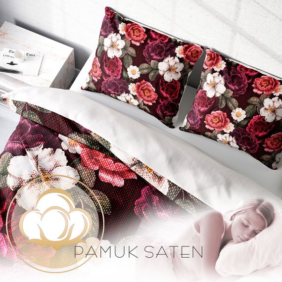 Комплект постільної білизни MonoHome Goblen Dream 3D з бавовняного сатину на двоспальне ліжко 200x220 см з живими кольорами та оригінальним дизайном - фото 4