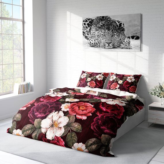 Комплект постільної білизни MonoHome Goblen Dream 3D з бавовняного сатину на двоспальне ліжко 200x220 см з живими кольорами та оригінальним дизайном - фото 2