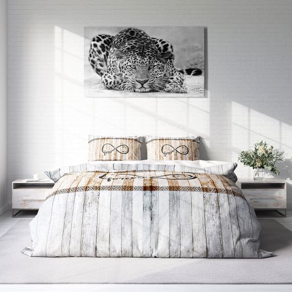 Комплект постельного белья MonoHome Sonsuza Dek 3D из хлопка и сатина для двуспальной кровати 200x220 см, яркие цвета и высокое качество - фото 3