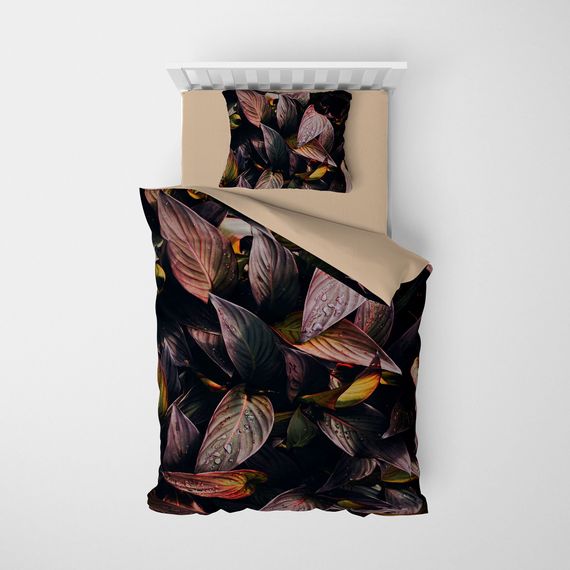 Monohome Fall Leaves 3D Cotton Satin Single Duvet Cover Set - photo 3