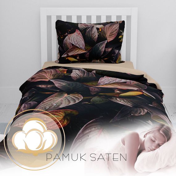 Monohome Fall Leaves 3D Cotton Satin Single Duvet Cover Set - photo 4