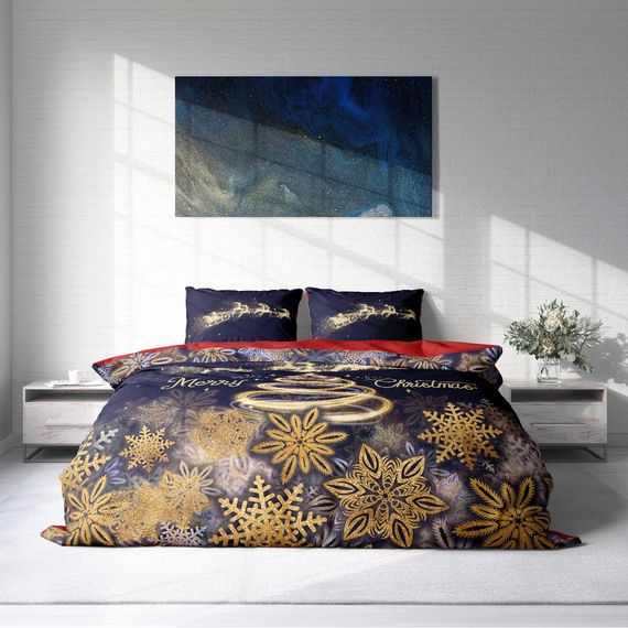 Комплект постільної білизни Monohome Merry Christmas на двох, 3D, 200x220 см, бавовняний сатин, живі кольори, м'яка текстура, якість 24 місяці - фото 3