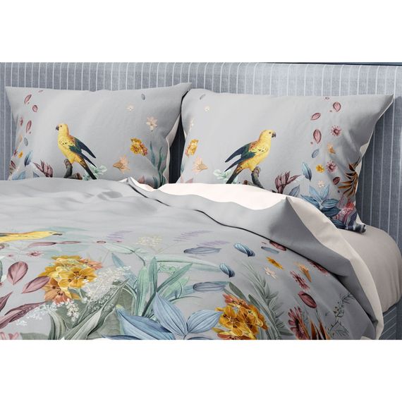 Набор постельного белья MonoHome Premium Luxury с 3D узором "Цветы леса" для двойной кровати, 82 нитки, органический хлопок, яркие цвета и комфорт - фото 5