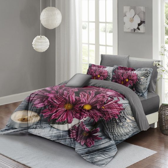 MonoHome Daisy Dream Double Duvet Cover Set 3D Cotton Satin - photo 1