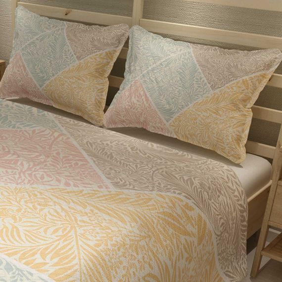 MonoHome Pique Set Jacquard Cotton Woven 3D Digital Print Mix Leaf - صورة 4