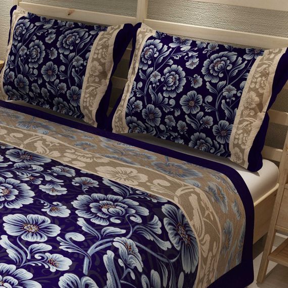 MonoHome Pique Set Jacquard Woven Cotton 3D Digital Printing Blue Ivy - photo 4