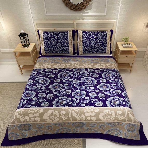 MonoHome Pique Set Jacquard Woven Cotton 3D Digital Printing Blue Ivy - photo 3