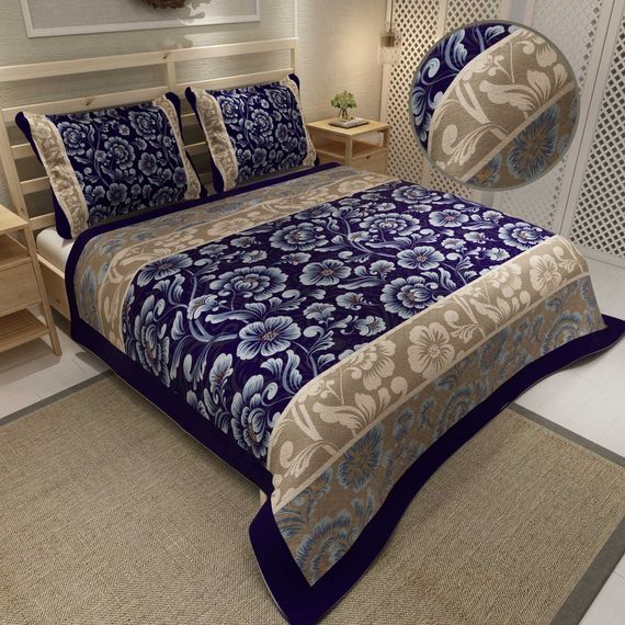 MonoHome Pique Set Jacquard Woven Cotton 3D Digital Printing Blue Ivy - photo 5