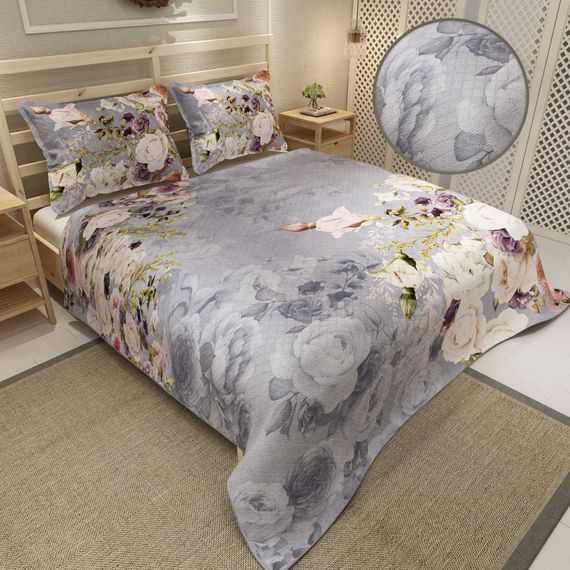 MonoHome Pique Set Jacquard Cotton Woven 3D Digital Print Rose Garden - صورة 5