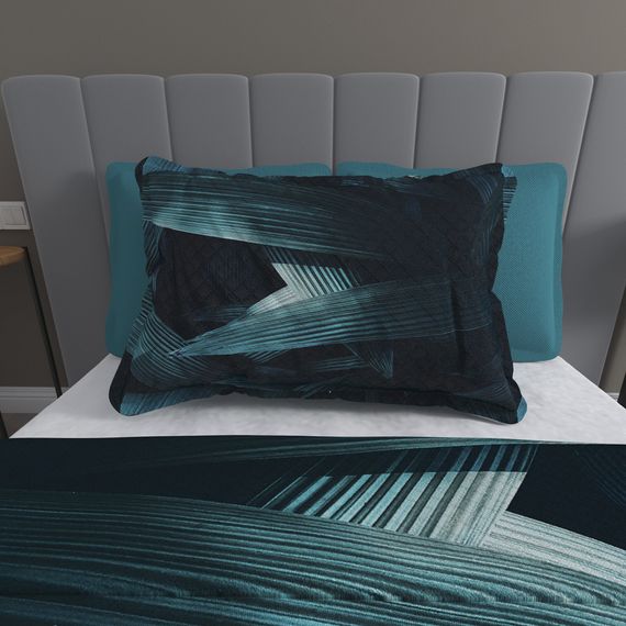 Односпальний комплект покривал MonoHome з жакардовим плетінням, 3D цифровий друк, глибокий нефрит - фото 4