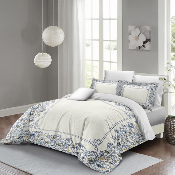 طقم غطاء لحاف MonoHome مزدوج 3D من الساتان والقطن والنعومة - صورة 1