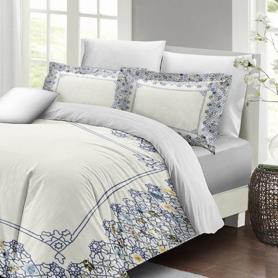 طقم غطاء لحاف MonoHome مزدوج 3D من الساتان والقطن والنعومة - صورة 3