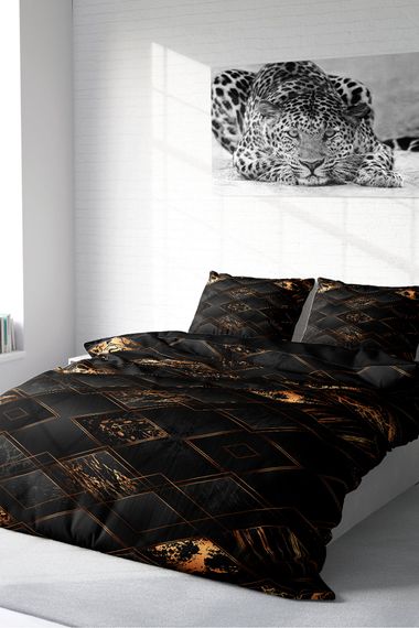 MonoHome Black Suite 3D Cotton Satin Double Duvet Cover Set - photo 2
