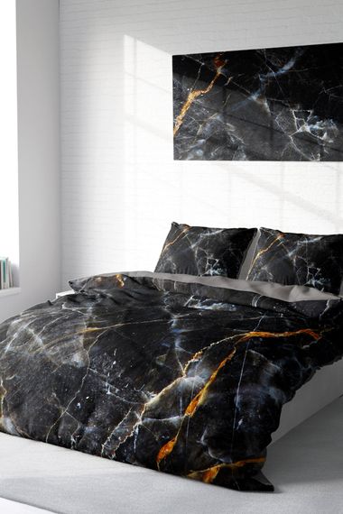 Комплект постельного белья MonoHome Lux Marble 3D из сатина, 200x220 см, яркие цвета, специальный хлопковый материал, с наволочками 50x70 см - фото 2