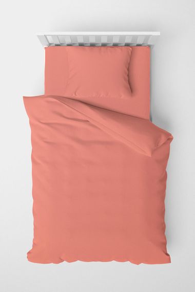 Monohome Salmon Lux Cotton Ranforce Single Duvet Cover Set - photo 3