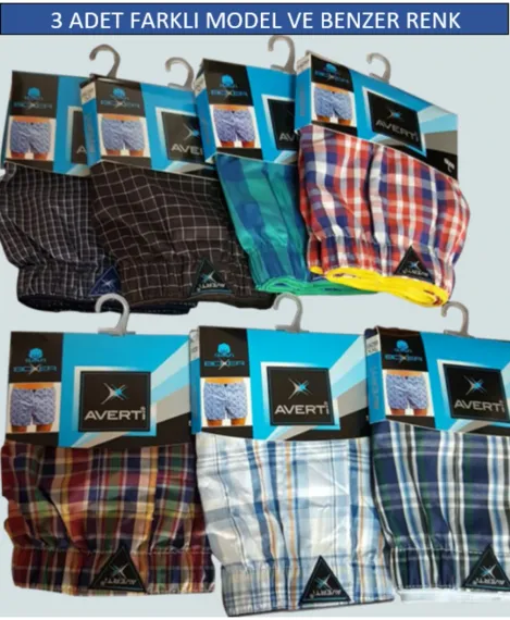 Men's Mixed Color Buttonless Shirt Patterned Pack of 3 100% Cotton Poplin Boxer Shorts HZL24W-AV112341 - photo 1