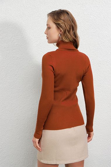 Women's Tile Turtleneck Corded Knitwear Turtleneck Sweater HZL22W-BD1445001 - photo 1