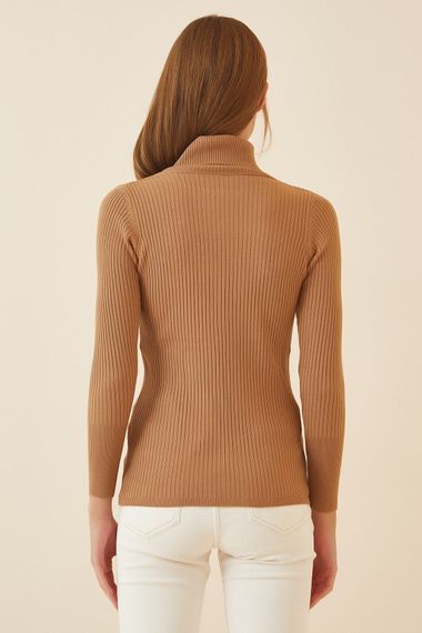 Women's Biscuit Turtleneck Corduroy Knitwear Turtleneck Sweater HZL22W-BD1445001 - photo 3