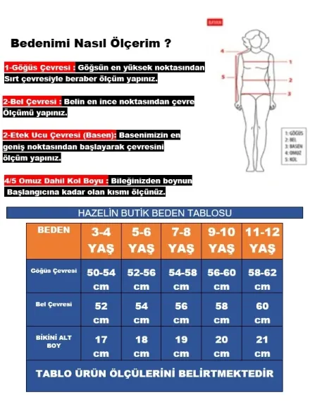 Kız Çocuk Yeşil Tavuz Kuşu Desenli  6-14 Yaş Üçken Bikini Takım HZL24S-LC9017 - صورة 4