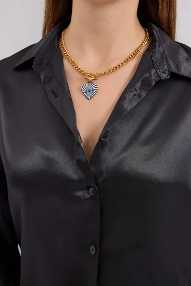 Жіноча чорна сорочка для хустки, легка, шовковистий сатин, доступні розміри 34-50 - фото 4