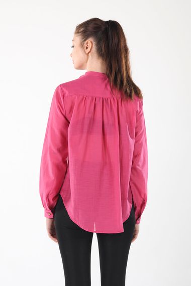 PINK HALF BUTTON THIN SHIRT - photo 1