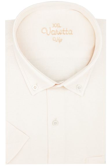 Varetta Мужская бежевая рубашка больших размеров с коротким рукавом - фото 1