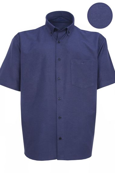 Varetta Мужская темно-синяя рубашка больших размеров с коротким рукавом - фото 2