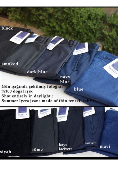 Мужские летние тенселевые джинсы Varetta с дымчатыми боковыми карманами - фото 3