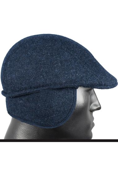 Мужская кепка Varetta темно-синяя со складной ушной шапкой - фото 1