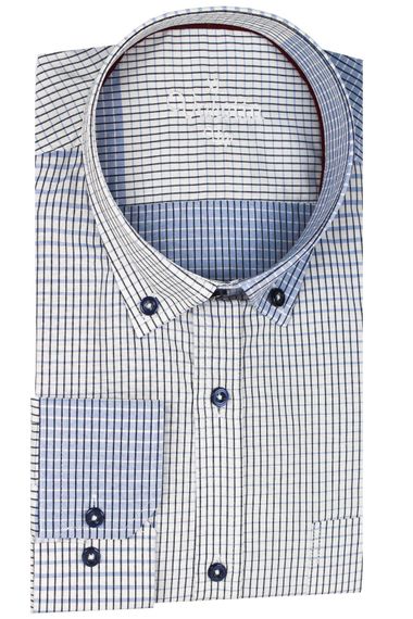 Varetta Men's Blue Checkered Long Sleeve Shirt - photo 1