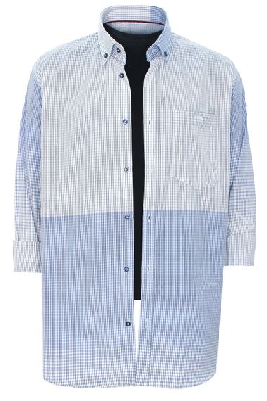 Varetta Men's Blue Checkered Long Sleeve Shirt - photo 2