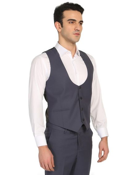 Men's Vest Slim Fit Cut Gray - photo 2