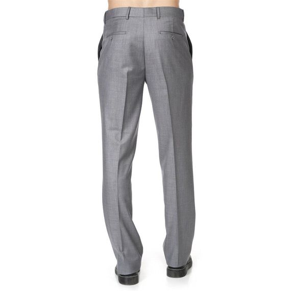 Varetta Men's Light Gray Polyviscon Fabric Trousers