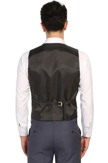 Men's Vest Slim Fit Cut Gray - photo 4