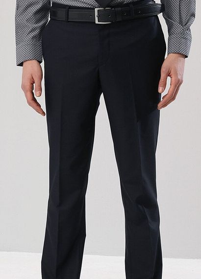 Men's Black Polyviscon Fabric Trousers - photo 2