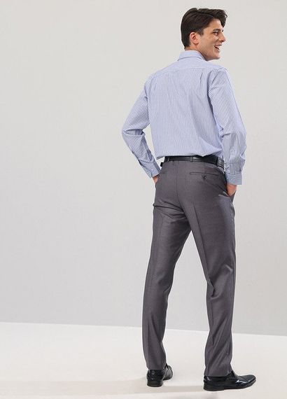 Varetta Men's Gray Polyviscon Fabric Trousers - photo 3